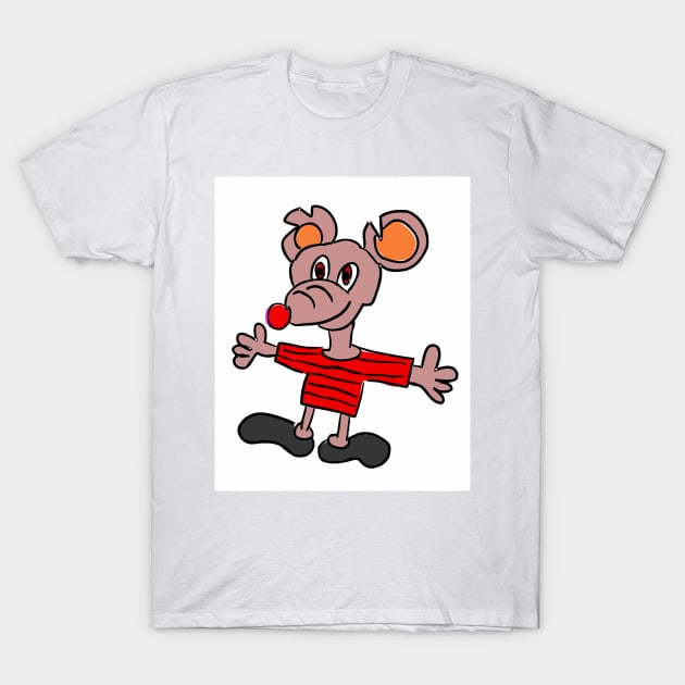 Comic Animation Abstract House Mouse Pop Art Print T-Shirt by posterbobs